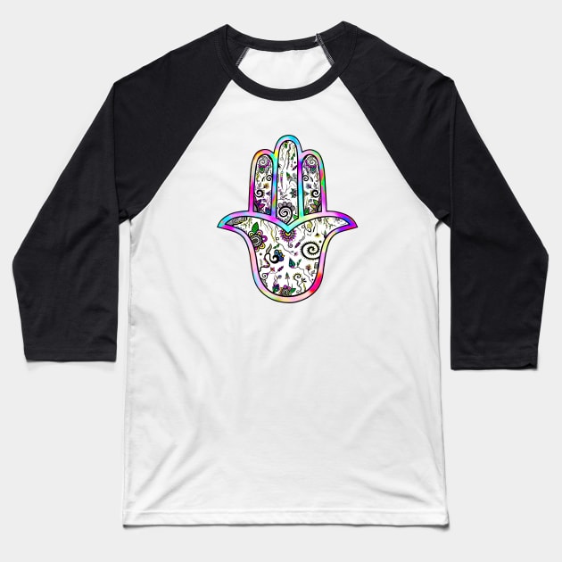 Hamsa- Love Baseball T-Shirt by Shanzehdesigns